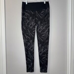 UNIQLO Meguru Yamaguchi AIRism Leggings Medium Black Gray Mottle‎ EUC